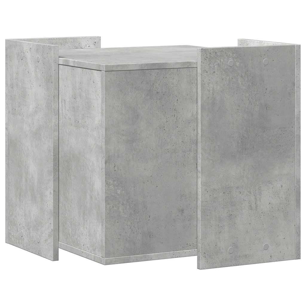 Recinto Lettiera Gatti Grigio Cemento 53x53x51 cm in Truciolato