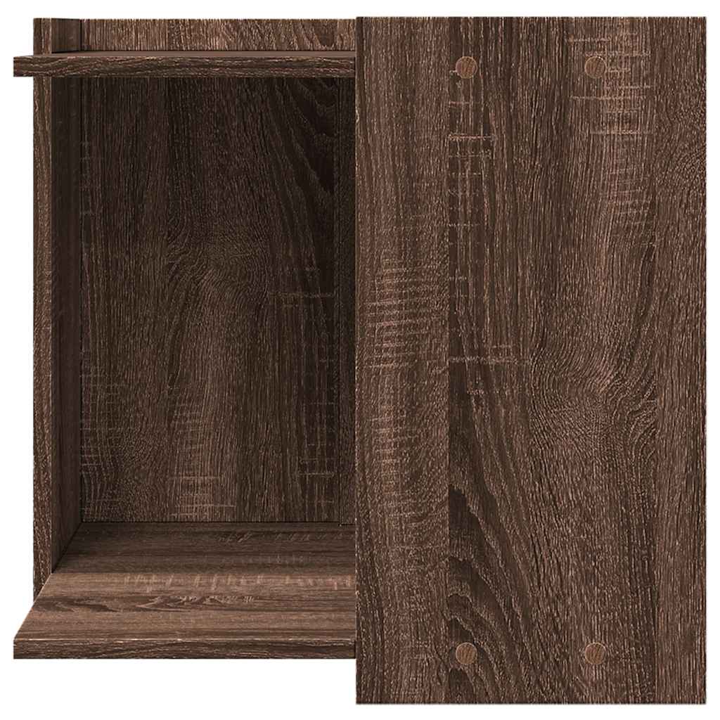 Recinto Lettiera Gatti Rovere Marrone 53x53x51 cm in Truciolato