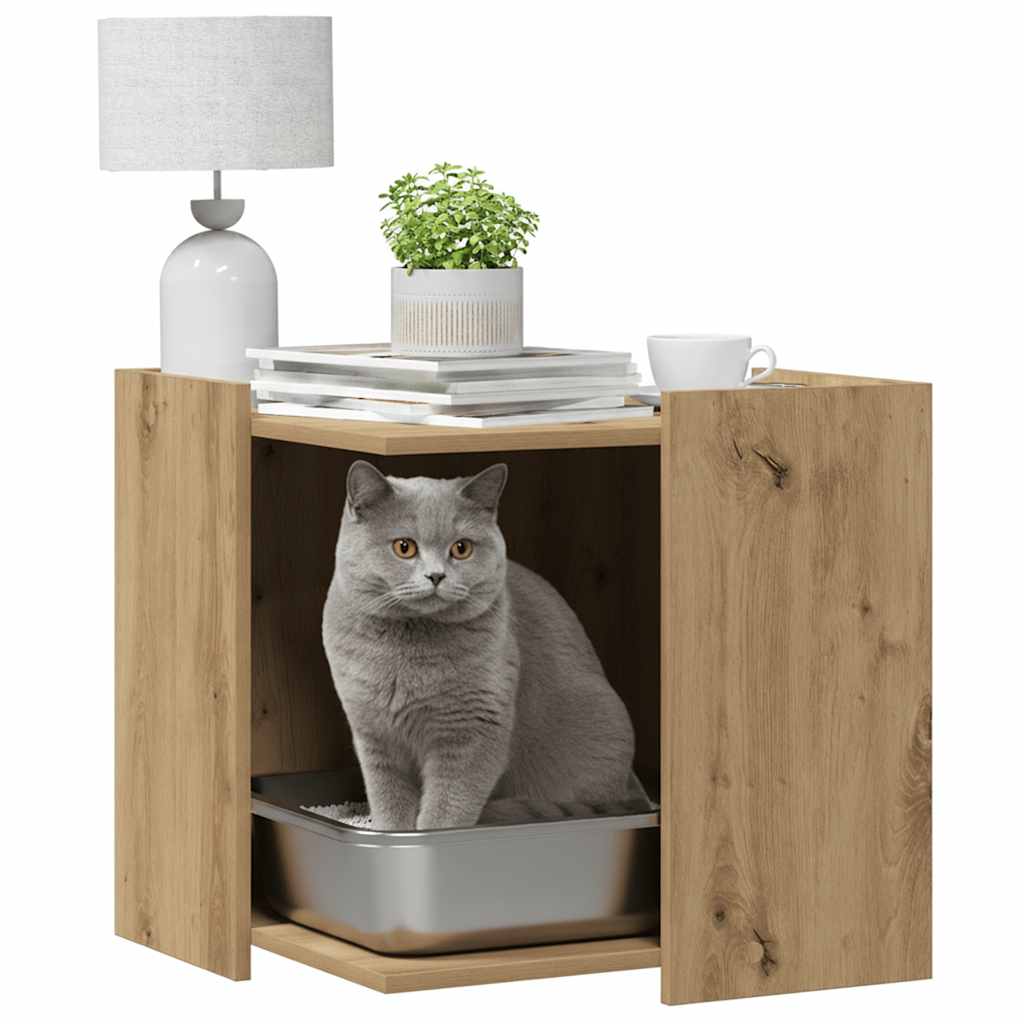 Recinto Lettiera Rovere Artigianale 53x53x51 cm in Truciolato