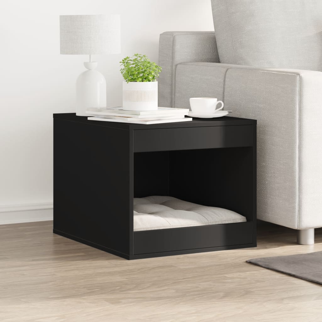Recinto per Lettiera per Gatti Nero 47x59x42 cm in Truciolato