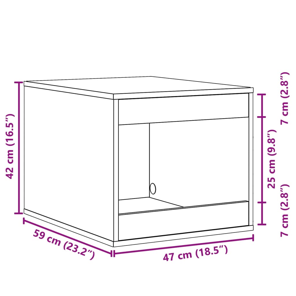 Recinto per Lettiera per Gatti Nero 47x59x42 cm in Truciolato