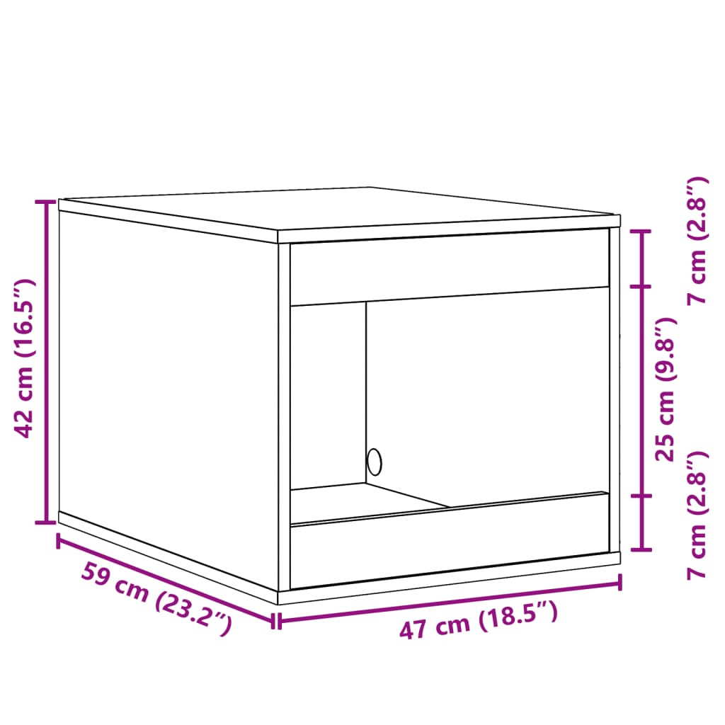 Recinto Lettiera Gatti Grigio Cemento 47x59x42 cm in Truciolato