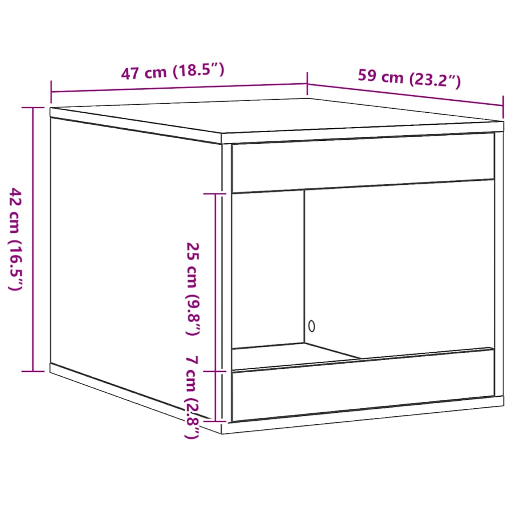 Recinto Lettiera Rovere Artigianale 47x59x42 cm in Truciolato
