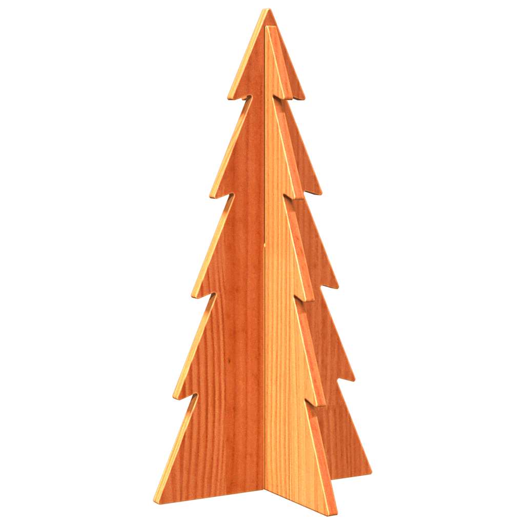 Albero di Natale Decorativo Cera 59,5 cm Legno Massello di Pino
