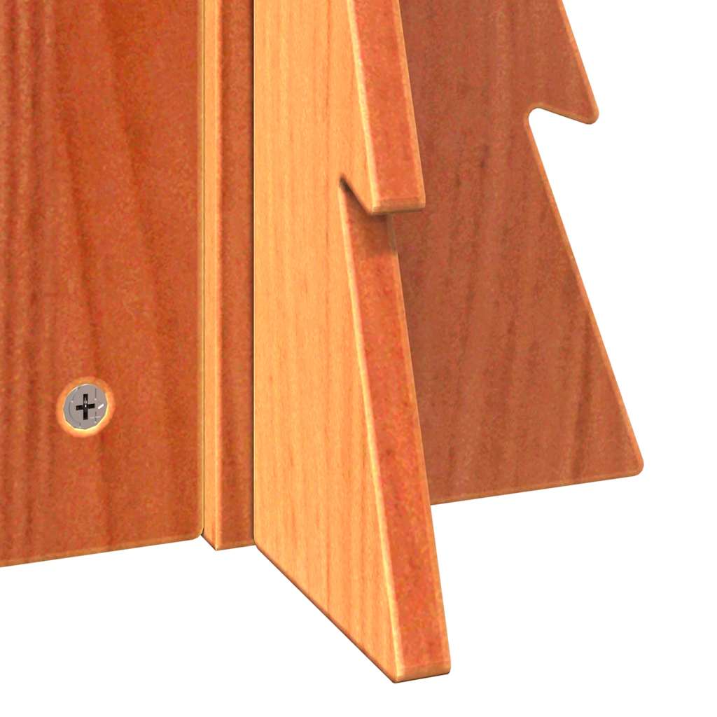 Albero di Natale Marrone Cera 49 cm in Legno Massello di Pino