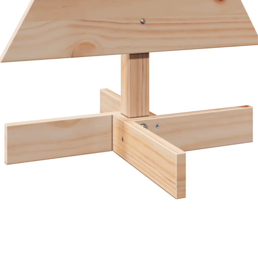 Albero di Natale Decorativo in Legno 80 cm Legno Massello Pino