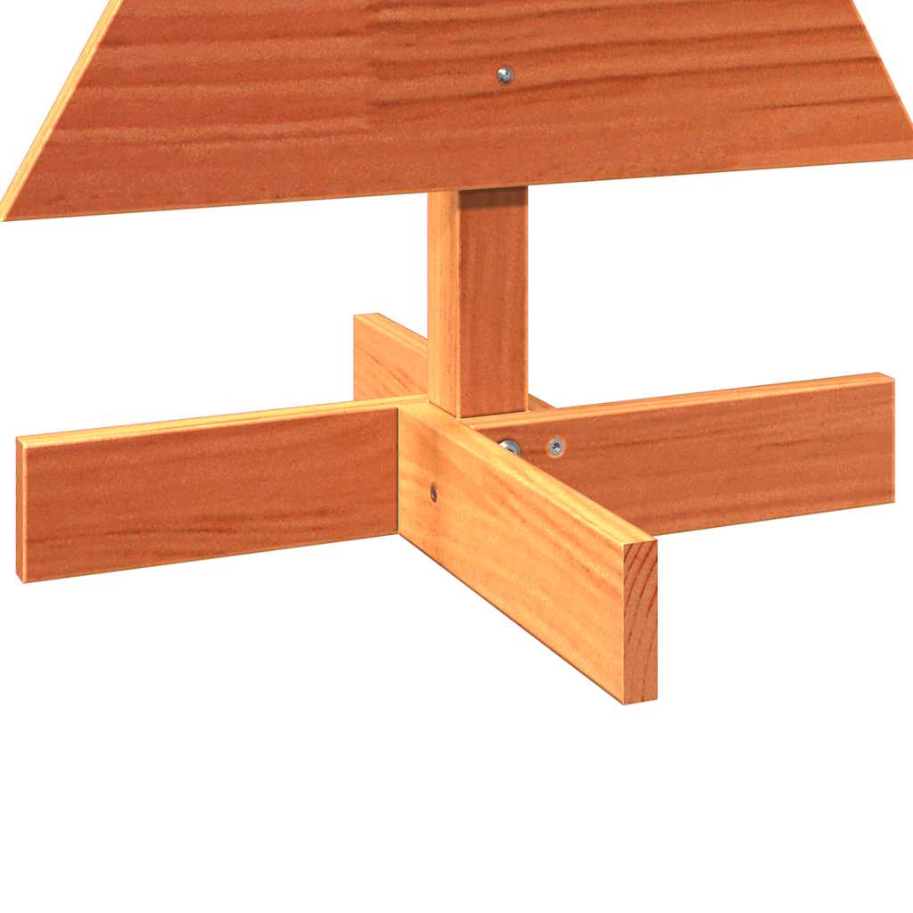 Albero di Natale Marrone Cera 80 cm in Legno Massello di Pino