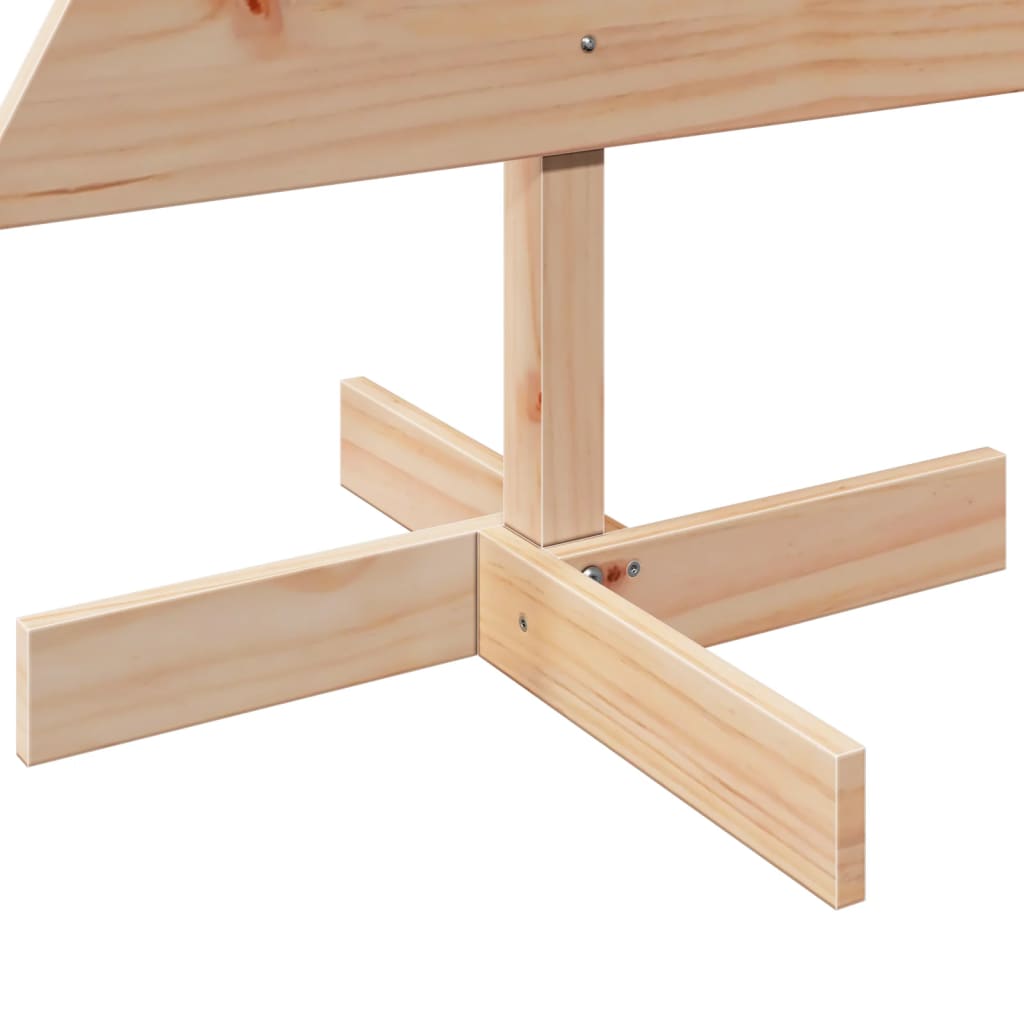 Albero di Natale Decorativo in Legno 120 cm Legno Massello Pino