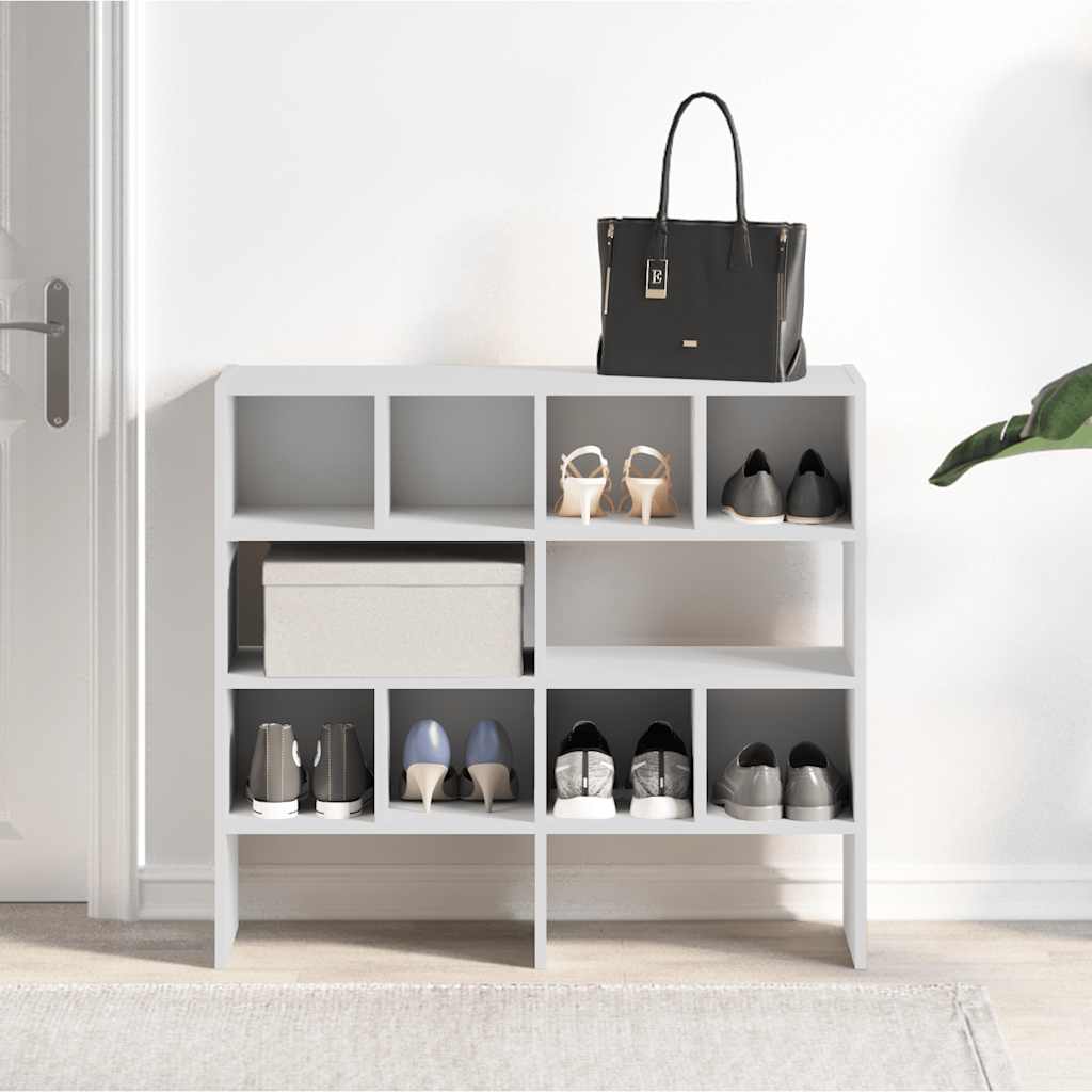 Scarpiere 2 pz Impilabili Bianche 89,5x30x40 cm