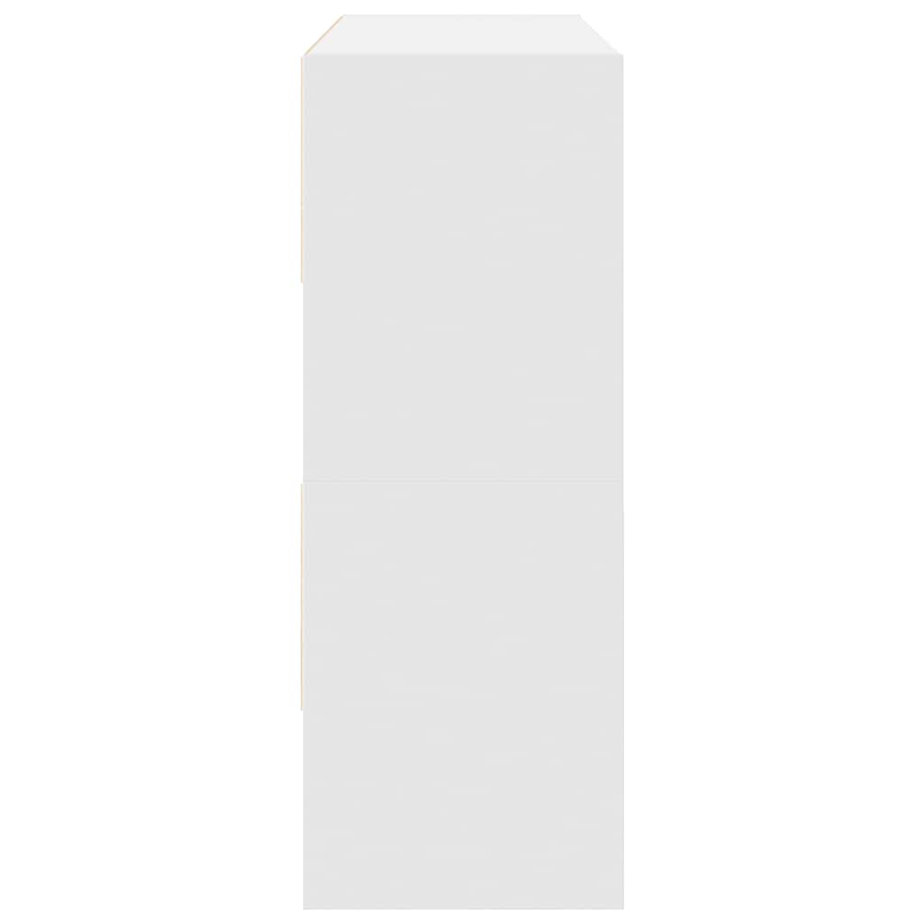 Scarpiere 2 pz Impilabili Bianche 89,5x30x40 cm