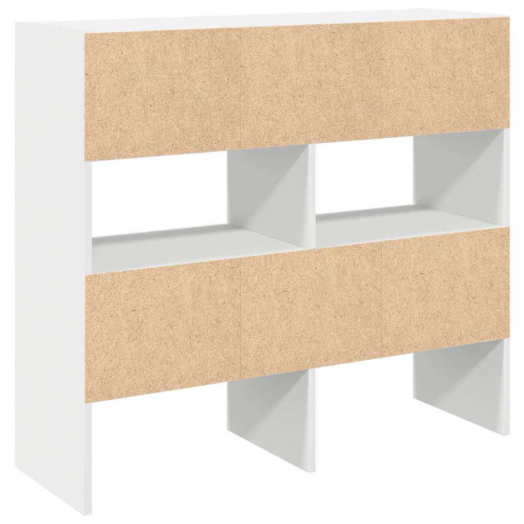 Scarpiere 2 pz Impilabili Bianche 89,5x30x40 cm