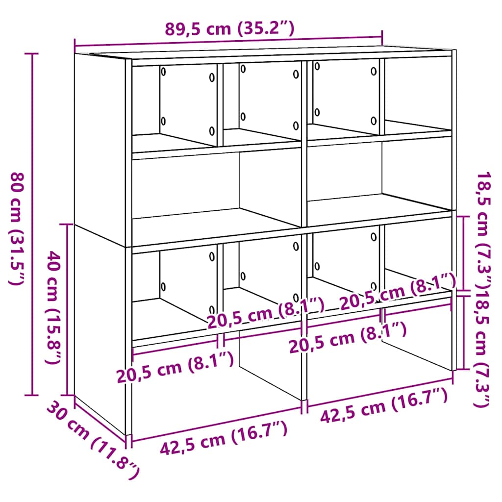 Scarpiere 2 pz Impilabili Bianche 89,5x30x40 cm