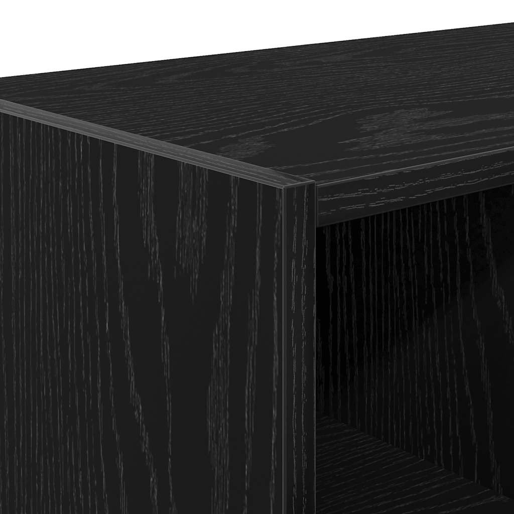 Scarpiere 2 pz Impilabili Rovere Nero 89,5x30x40 cm
