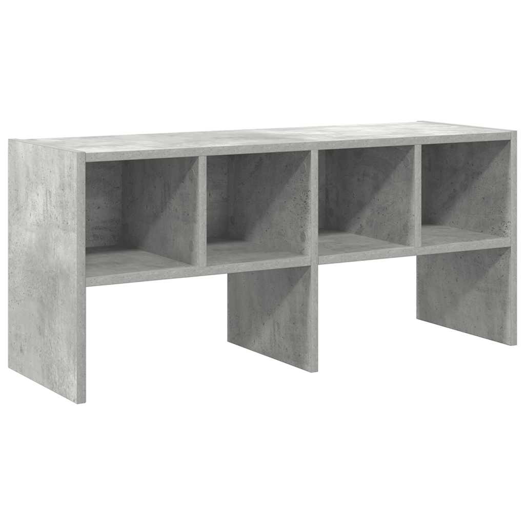 Scarpiera Impilabile Grigio Cemento 89,5x30x40 cm