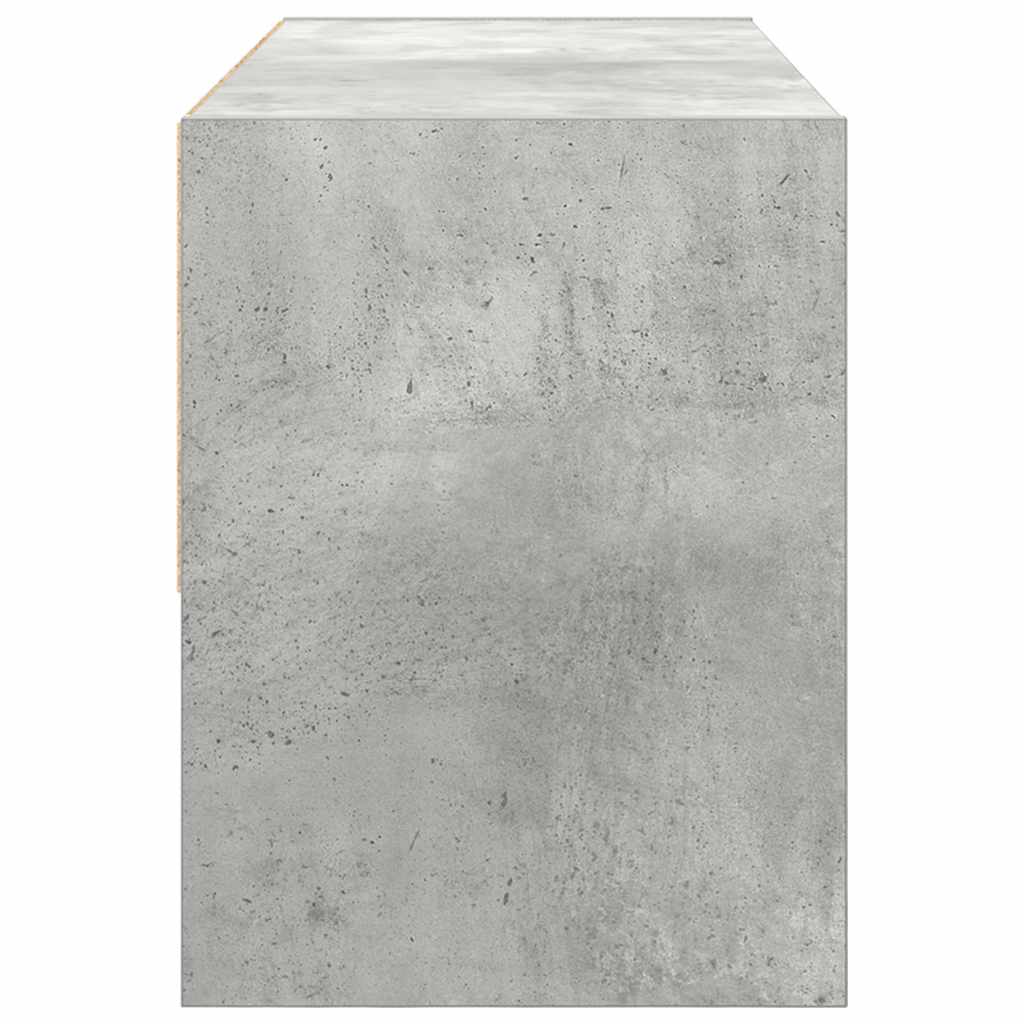 Scarpiera Impilabile Grigio Cemento 89,5x30x40 cm
