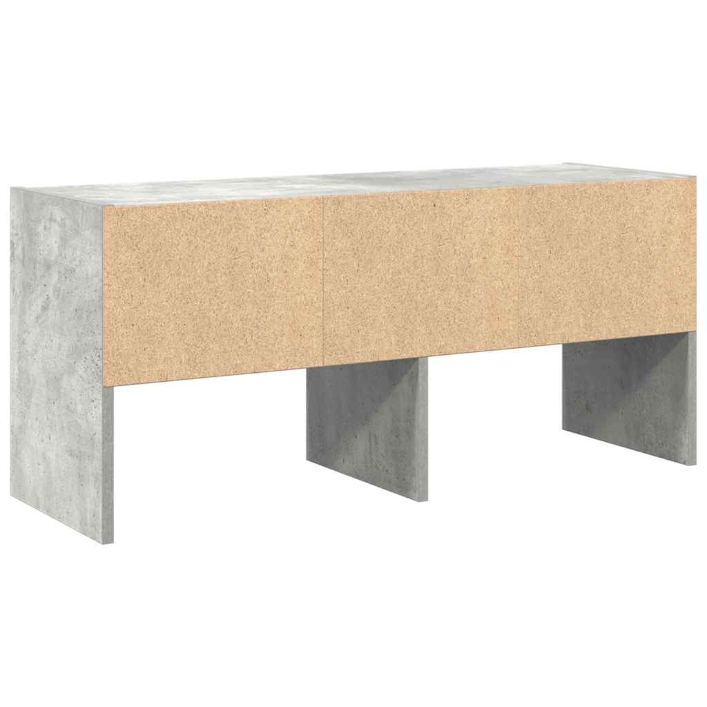 Scarpiera Impilabile Grigio Cemento 89,5x30x40 cm