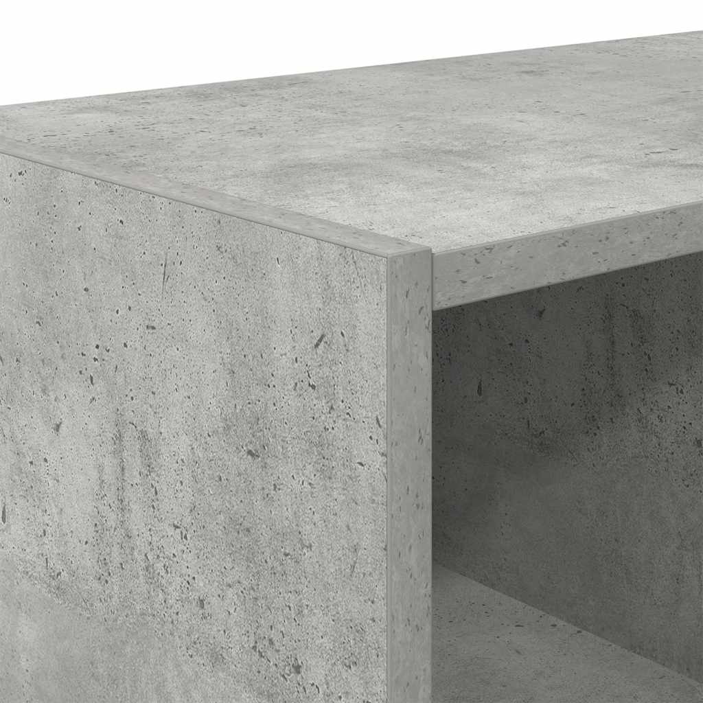Scarpiera Impilabile Grigio Cemento 89,5x30x40 cm