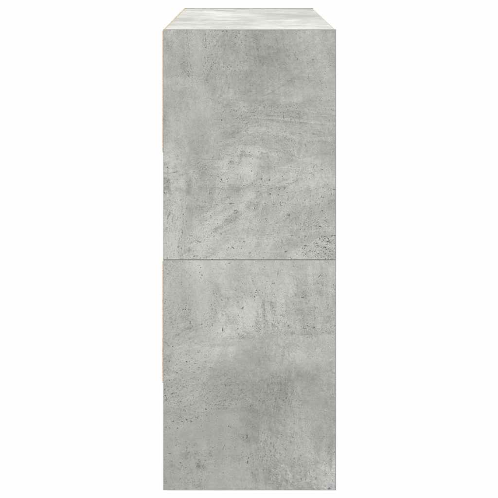 Scarpiere 2 pz Impilabili Grigio Cemento 89,5x30x40 cm