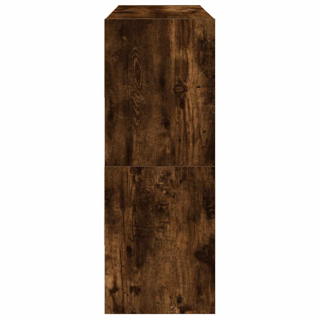 Scarpiere 2 pz Impilabili Rovere Fumo 89,5x30x40 cm