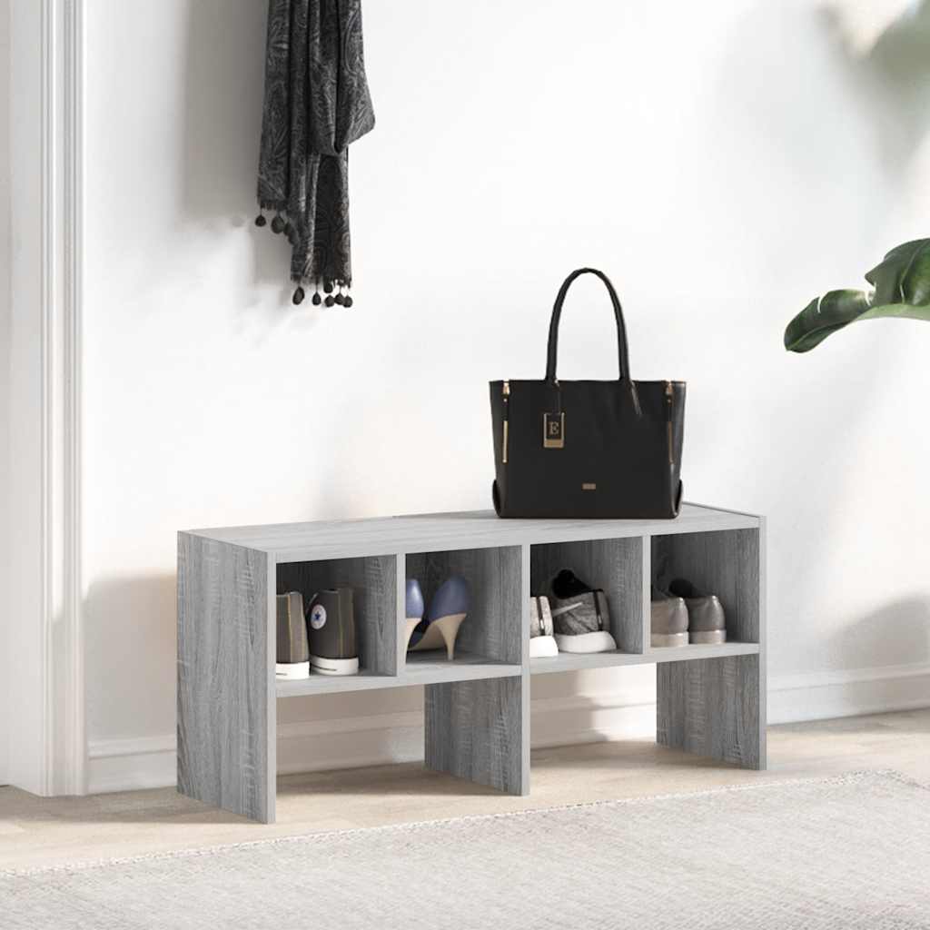 Scarpiera Impilabile Grigio Sonoma 89,5x30x40 cm