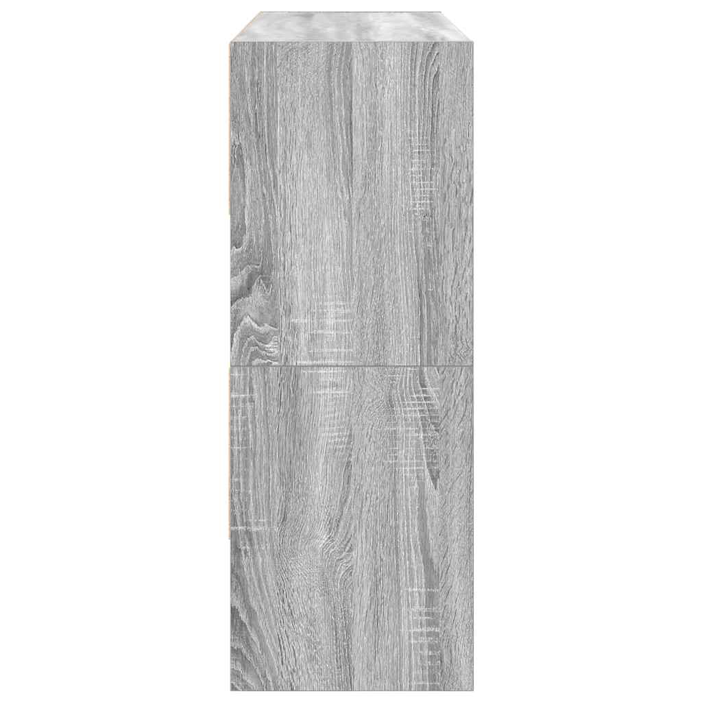 Scarpiere 2 pz Impilabili Grigio Sonoma 89,5x30x40 cm