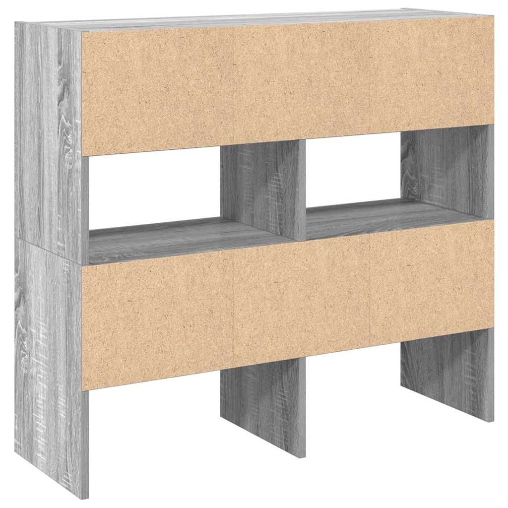 Scarpiere 2 pz Impilabili Grigio Sonoma 89,5x30x40 cm