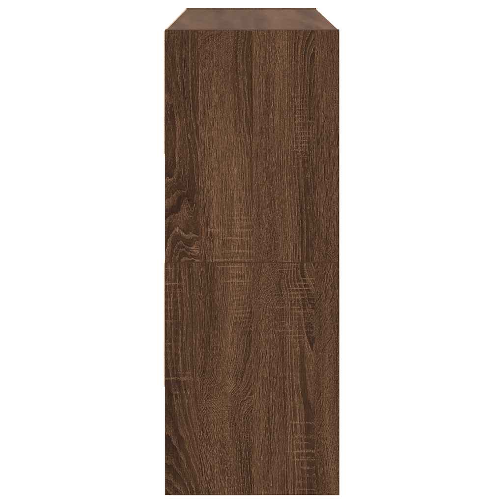 Scarpiere 2 pz Impilabili Rovere Marrone 89,5x30x40 cm