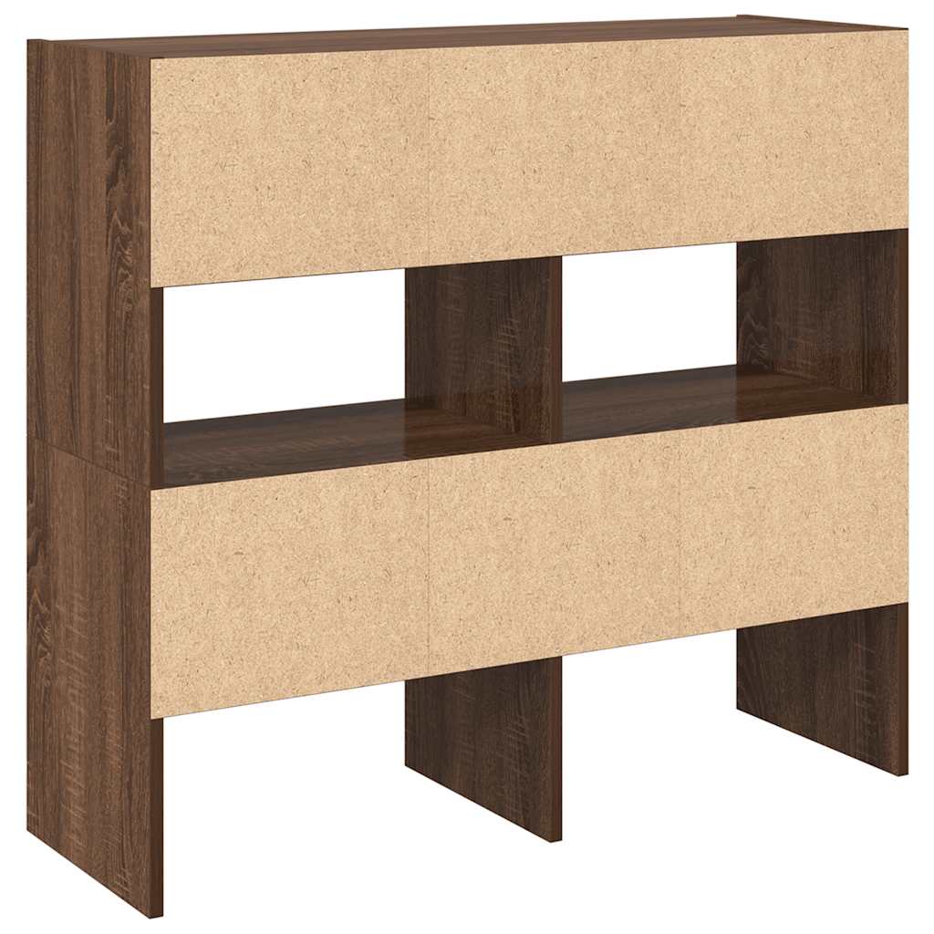 Scarpiere 2 pz Impilabili Rovere Marrone 89,5x30x40 cm
