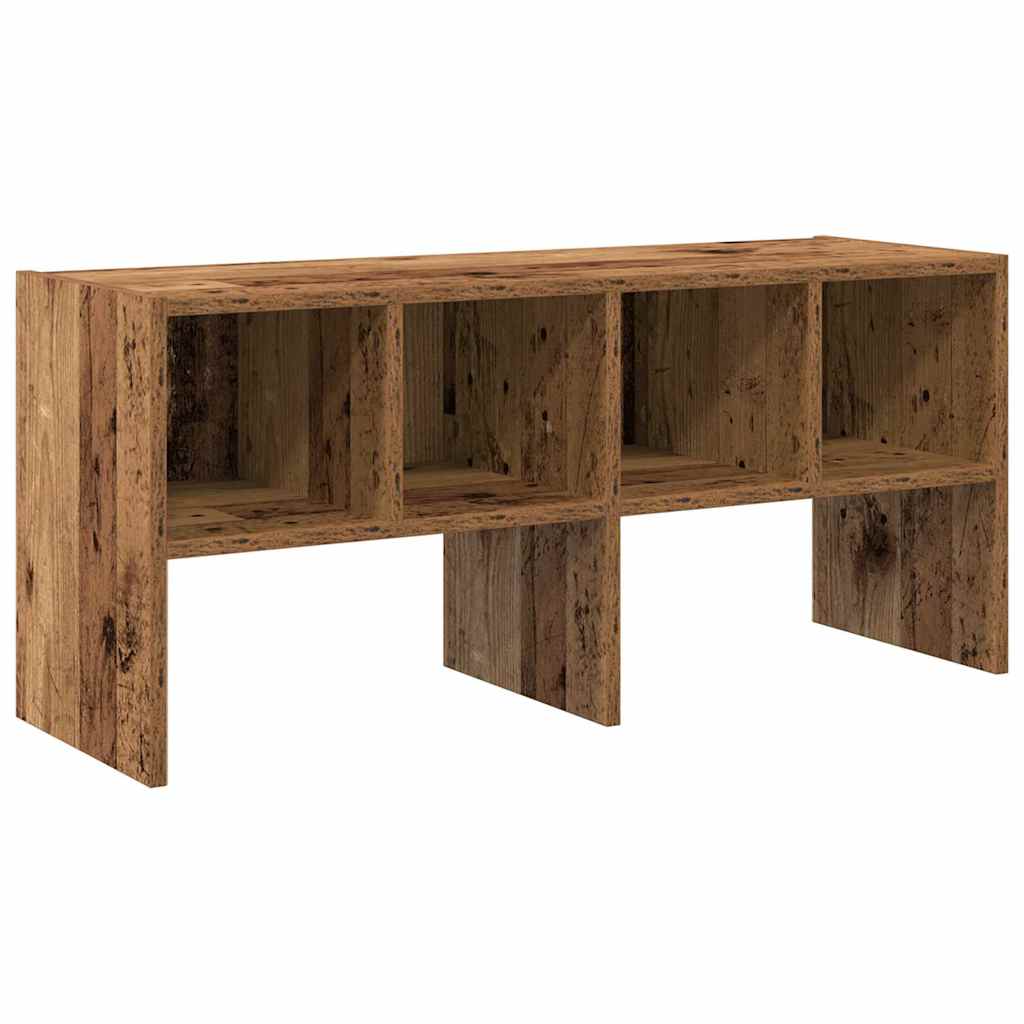 Scarpiera Impilabile Legno Antico 89,5x30x40 cm