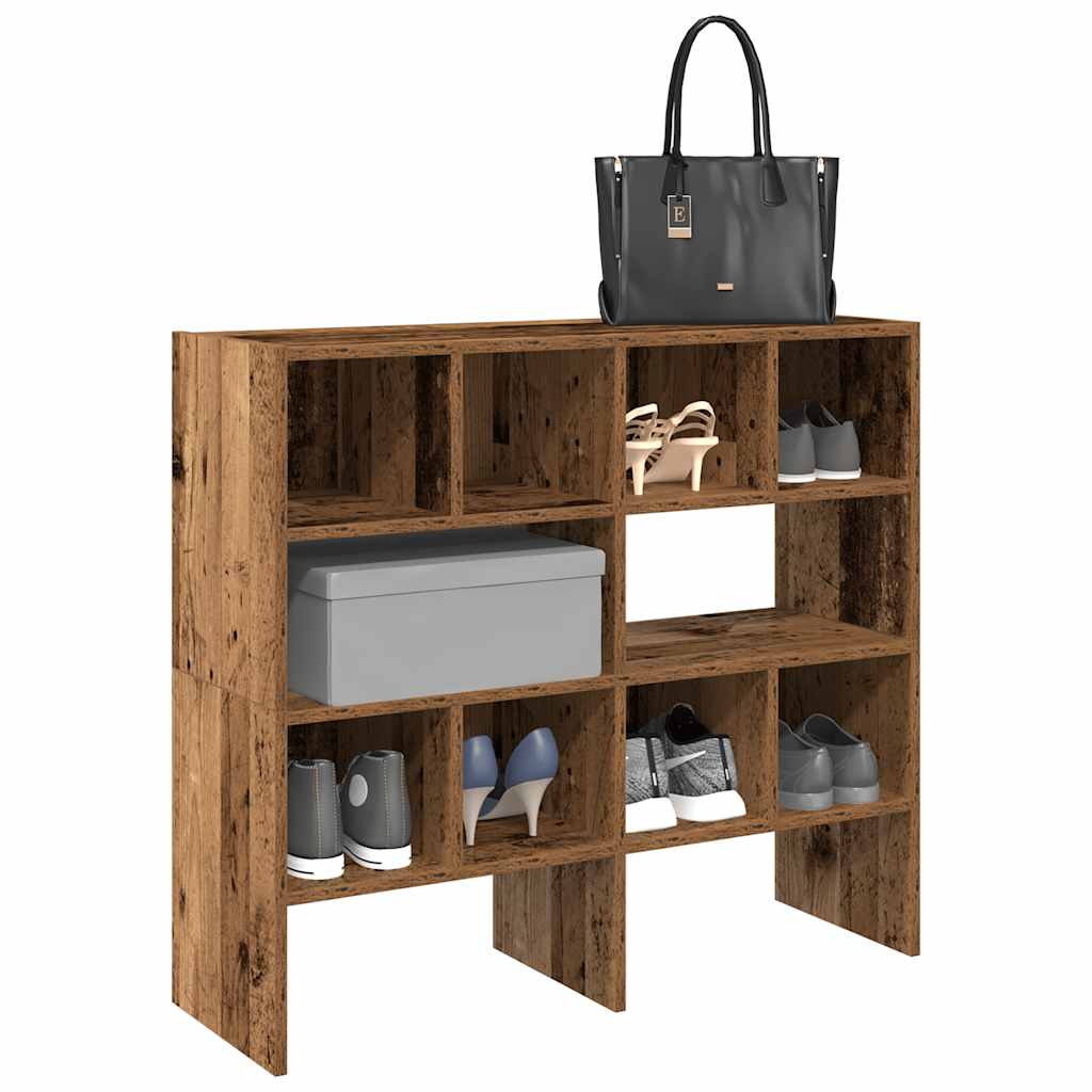 Scarpiere 2 pz Impilabili Legno Antico 89,5x30x40 cm
