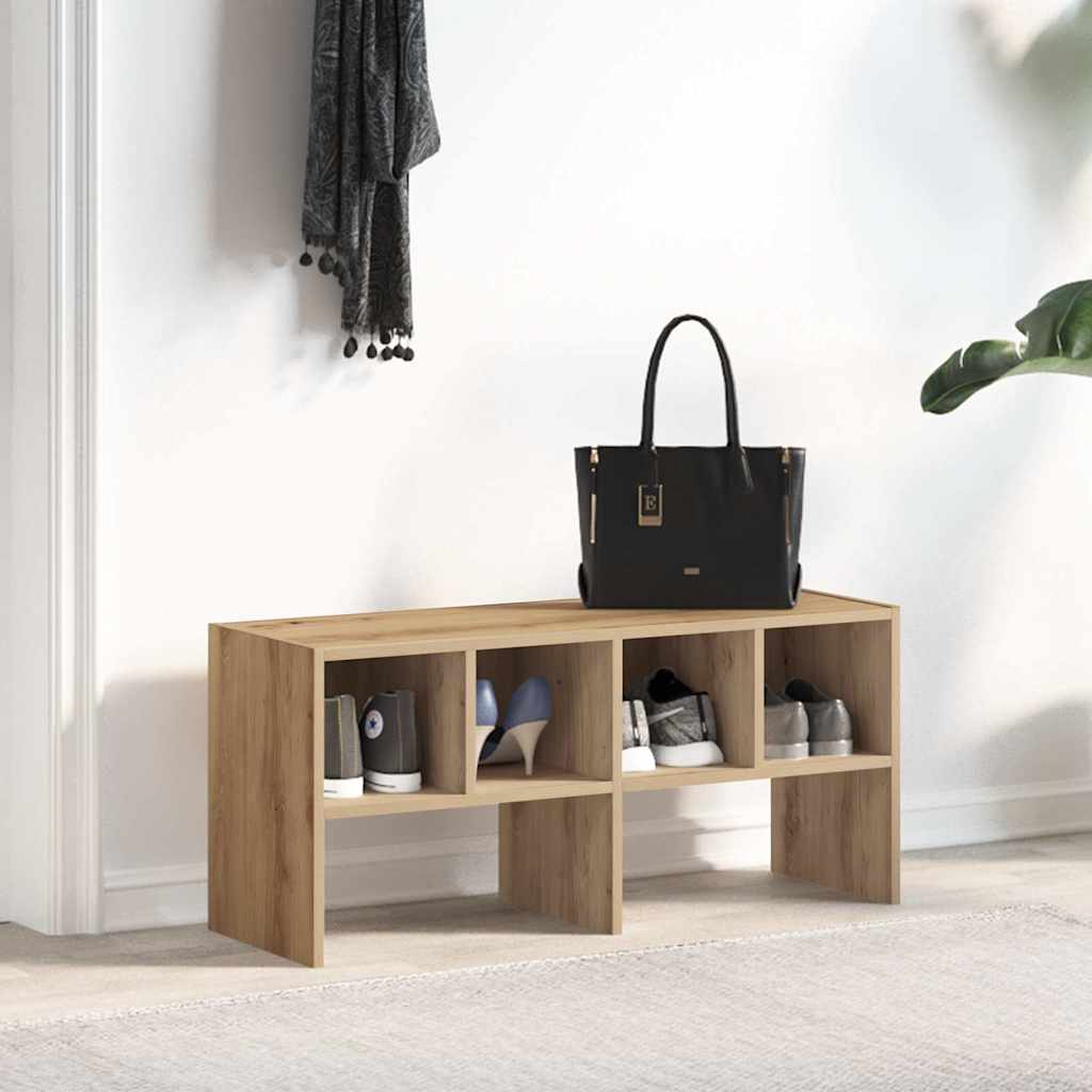Scarpiera Impilabile Rovere Artigianale 89,5x30x40 cm