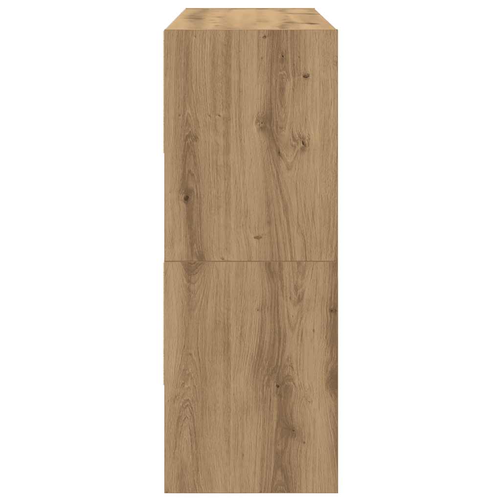 Scarpiere 2 pz Impilabili Rovere Artigianale 89,5x30x40 cm