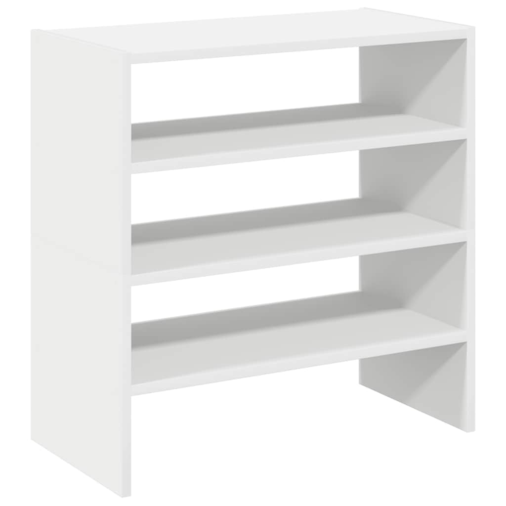 Scarpiere 2 pz Impilabili Bianche 60x30x30,5 cm
