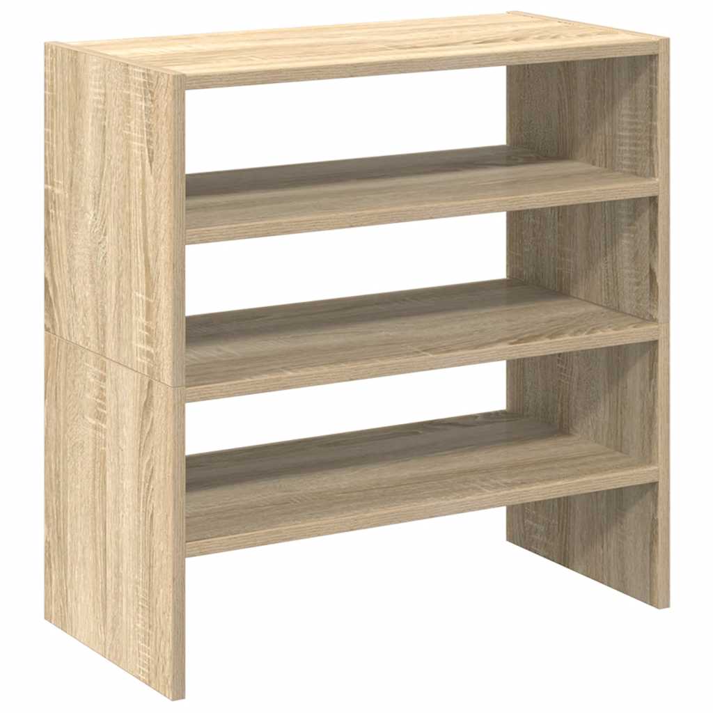 Scarpiere 2 pz Impilabili Rovere Sonoma 60x30x30,5 cm