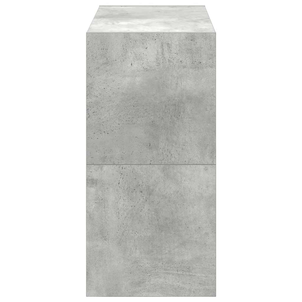 Scarpiere 2 pz Impilabili Grigio Cemento 60x30x30,5 cm