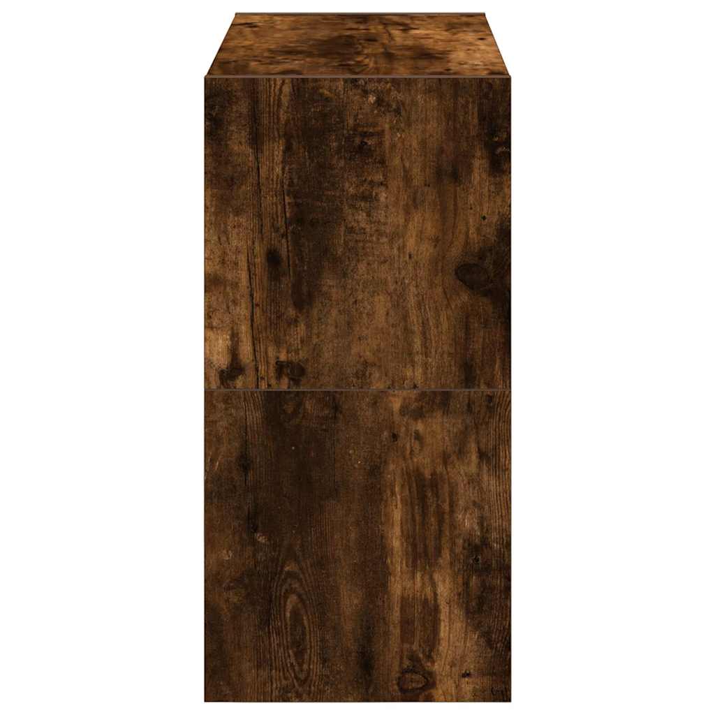 Scarpiere 2 pz Impilabili Rovere Fumo 60x30x30,5 cm