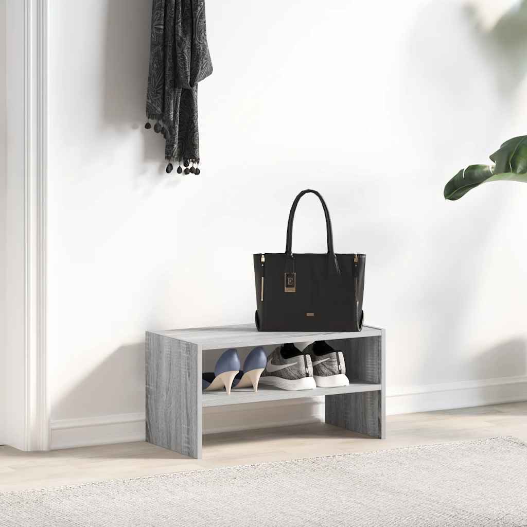 Scarpiera Impilabile Grigio Sonoma 60x30x30,5 cm