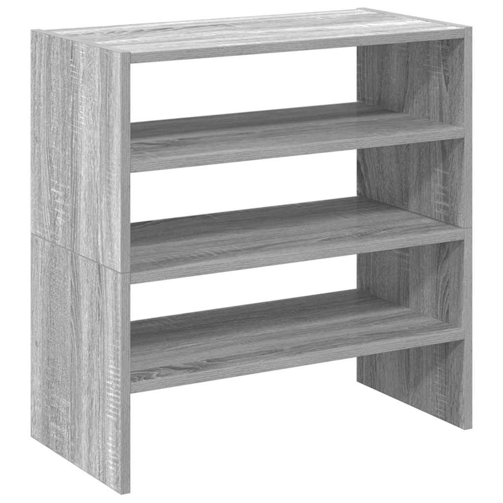 Scarpiere 2 pz Impilabili Grigio Sonoma 60x30x30,5 cm