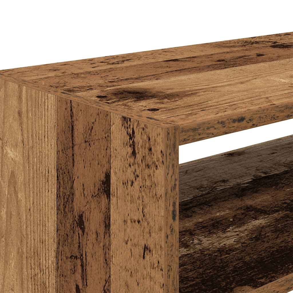 Scarpiera Impilabile Legno Antico 60x30x30,5 cm