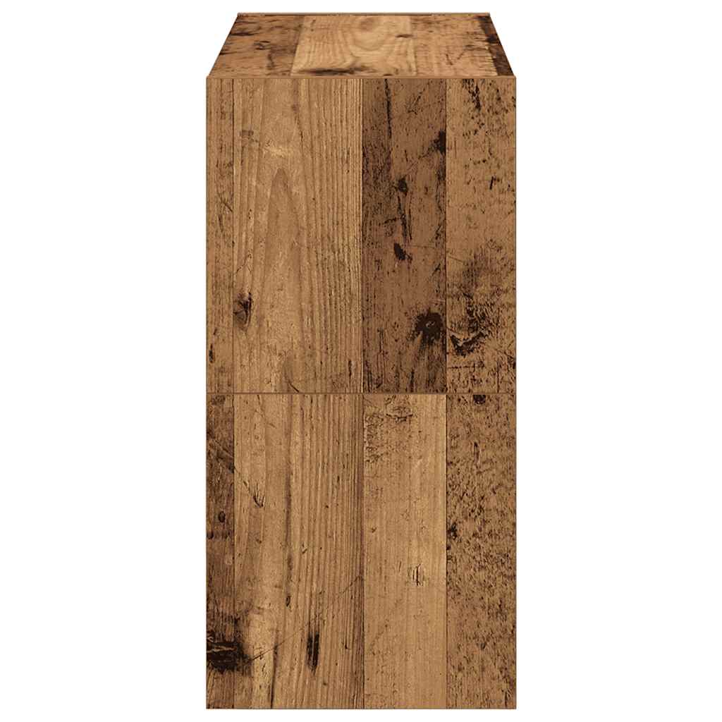 Scarpiere 2 pz Impilabili Legno Antico 60x30x30,5 cm