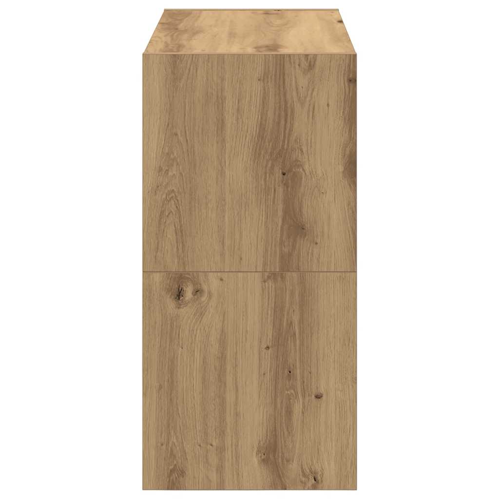 Scarpiere 2 pz Impilabili Rovere Artigianale 60x30x30,5 cm