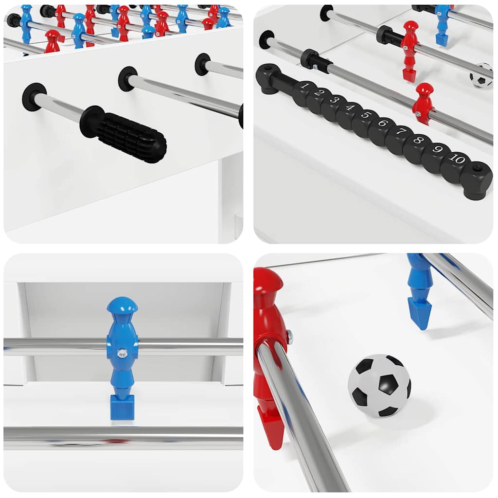Tavolo da Calcio Balilla Bianco 125 x 60,5 x 80 cm