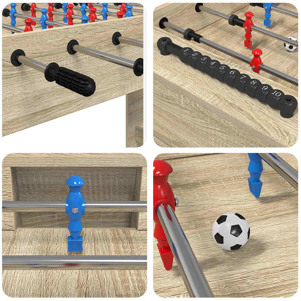 Tavolo da Calcio Balilla Rovere Sonoma 125 x 60,5 x 80 cm
