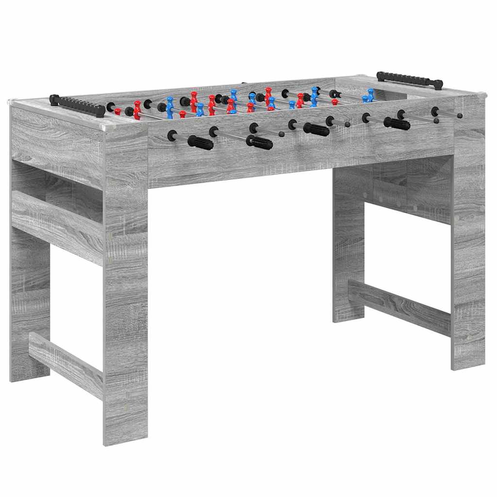 Tavolo da Calcio Balilla Sonoma grigia 125 x 60,5 x 80 cm