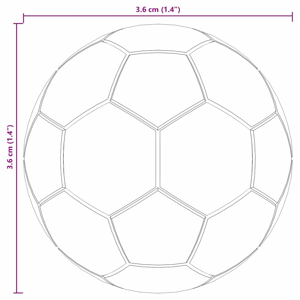 Calcio da Tavolo 12 pz Bianco 3,6 x 3,6 cm Polipropilene