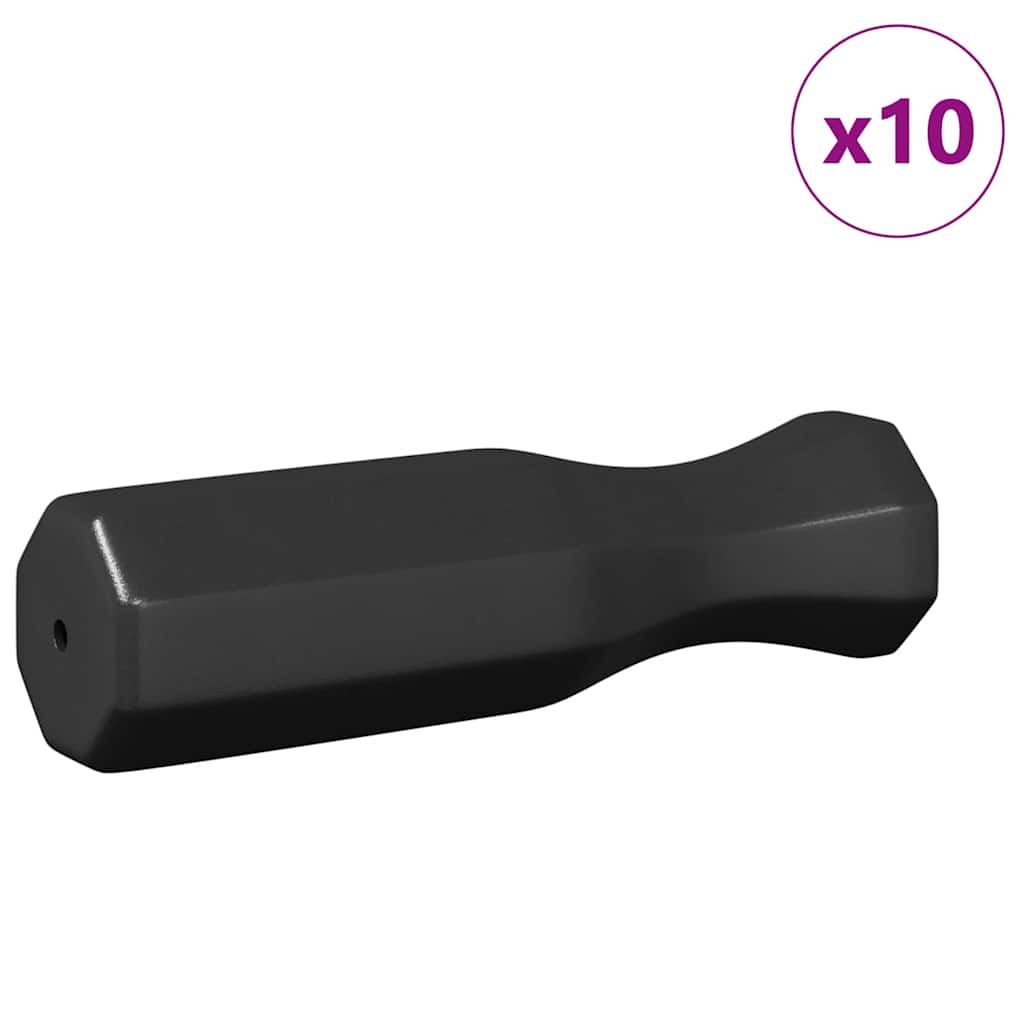 Maniglie per Tavolo da Calcio Balilla 10 pz Nero PP