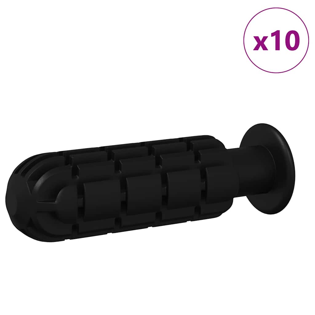 Maniglie per Tavolo da Calcio Balilla 10 pz Nero PP
