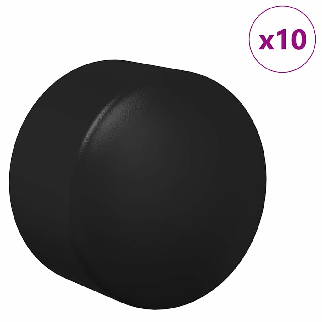Tappi per tavoli da calciobalilla 10 pz Nero 1,5 x 1,5 x 1 cm