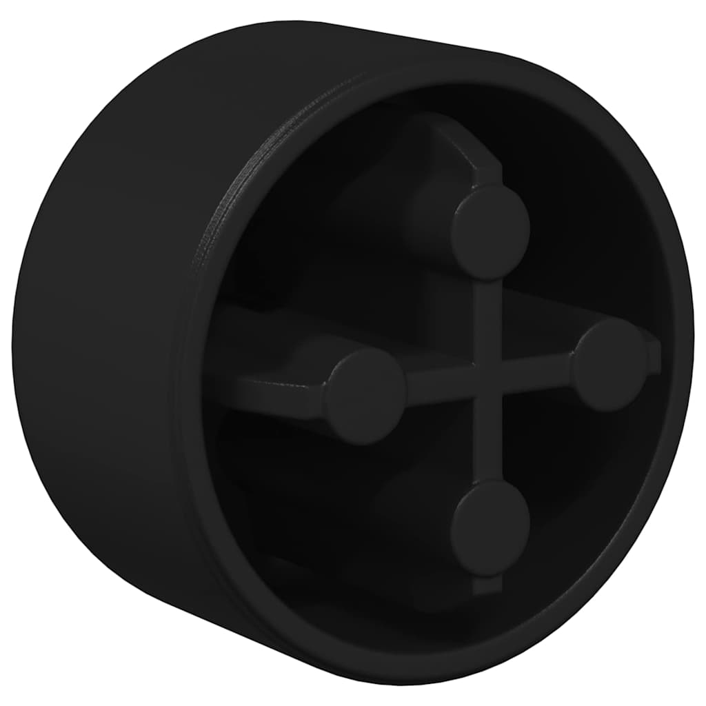 Tappi per tavoli da calciobalilla 10 pz Nero 1,5 x 1,5 x 1 cm