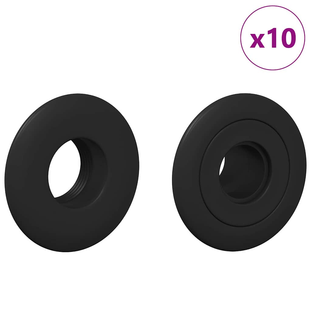 Cuscinetti per tavolo da biliardino 10 pz Nero 5 x 5 x 2,8 cm